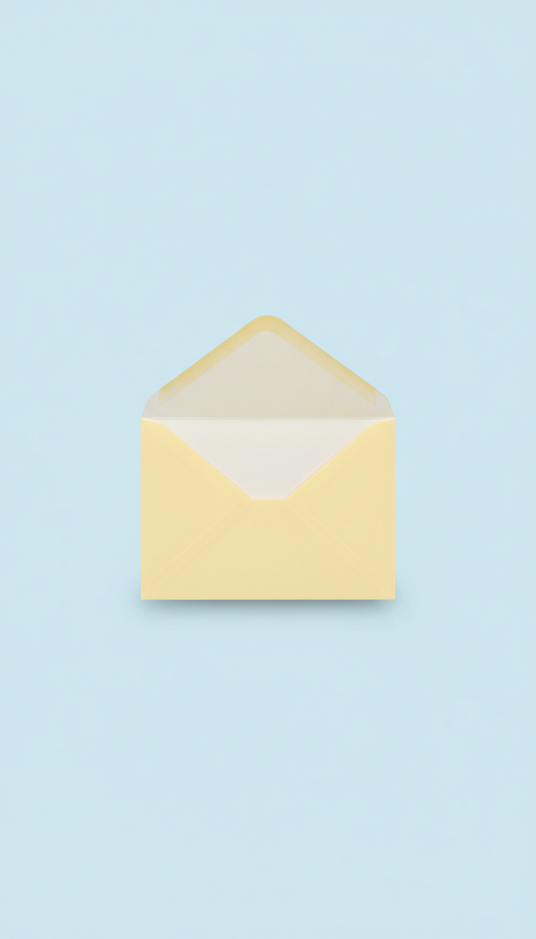 Lemon Meringue Pastel Envelope