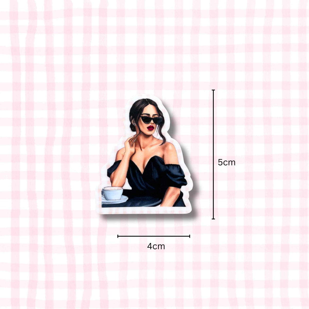 Coffee Date Die Cut Single Sticker