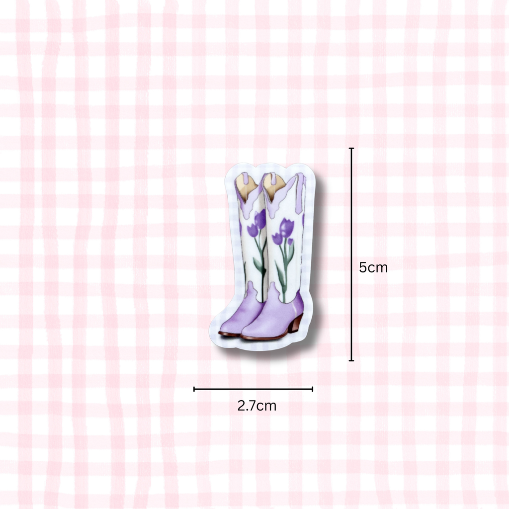 Tulip Boots Die Cut Single Sticker