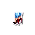 Red Heels Die Cut Single Sticker