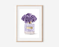 Purple Perfume &v Rose Print