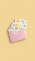 Pastel Envelope and Sticker Sheet Duo