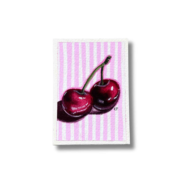 ACEO Original Mixed Media Art Card - Retro Mug