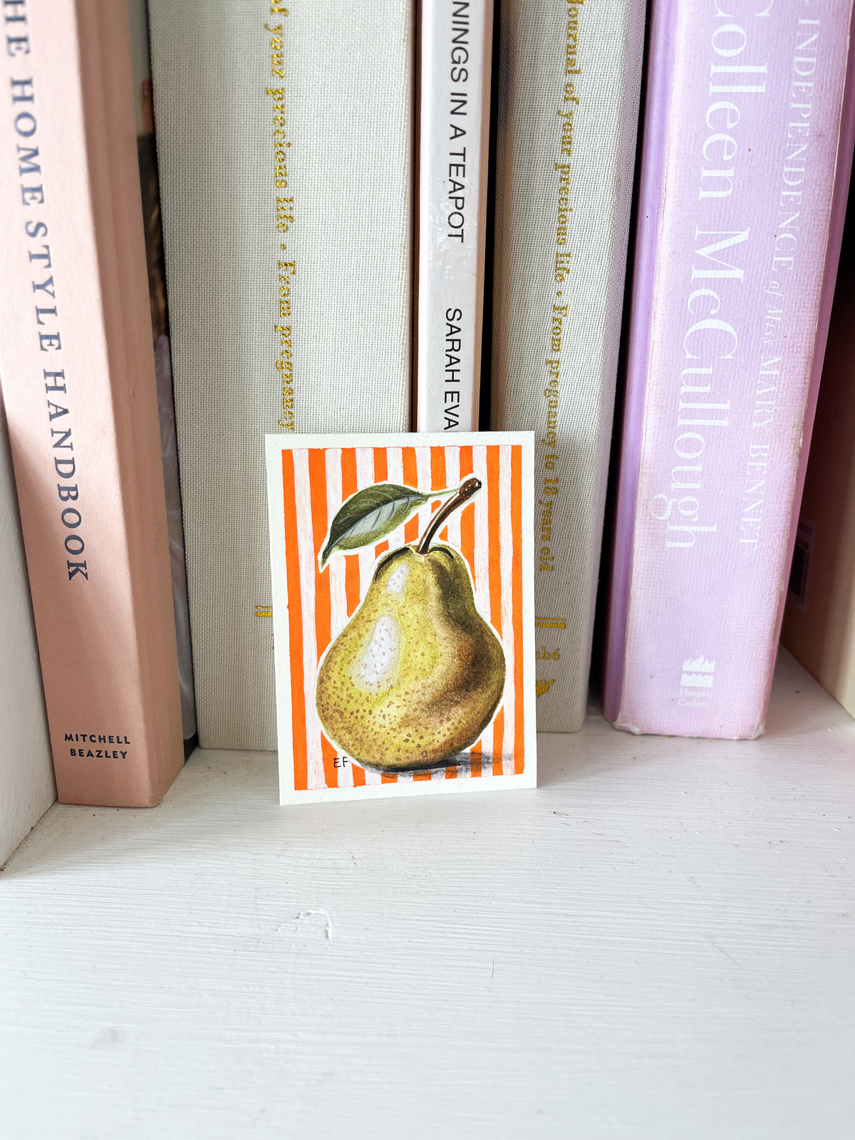 ACEO Original Mixed Media Art Card - Pear