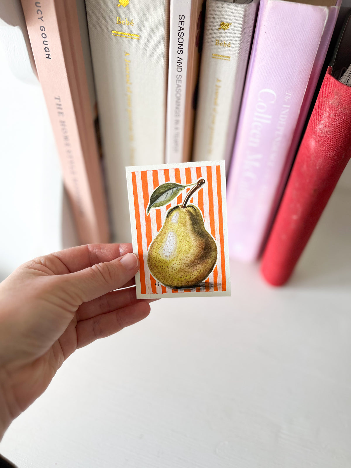 ACEO Original Mixed Media Art Card - Pear