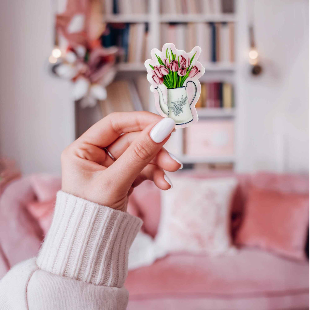 Cottage Tulip Die Cut Single Sticker