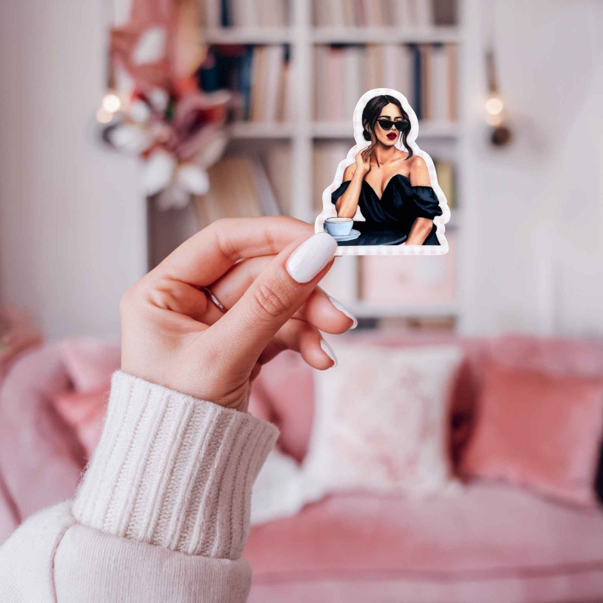 Coffee Date Die Cut Single Sticker