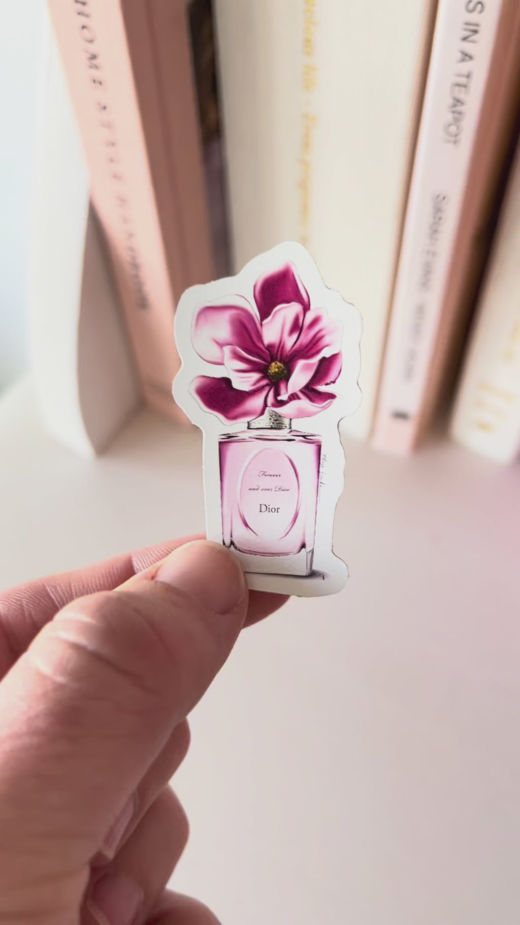 Magnolia & Perfume Die Cut Single Sticker