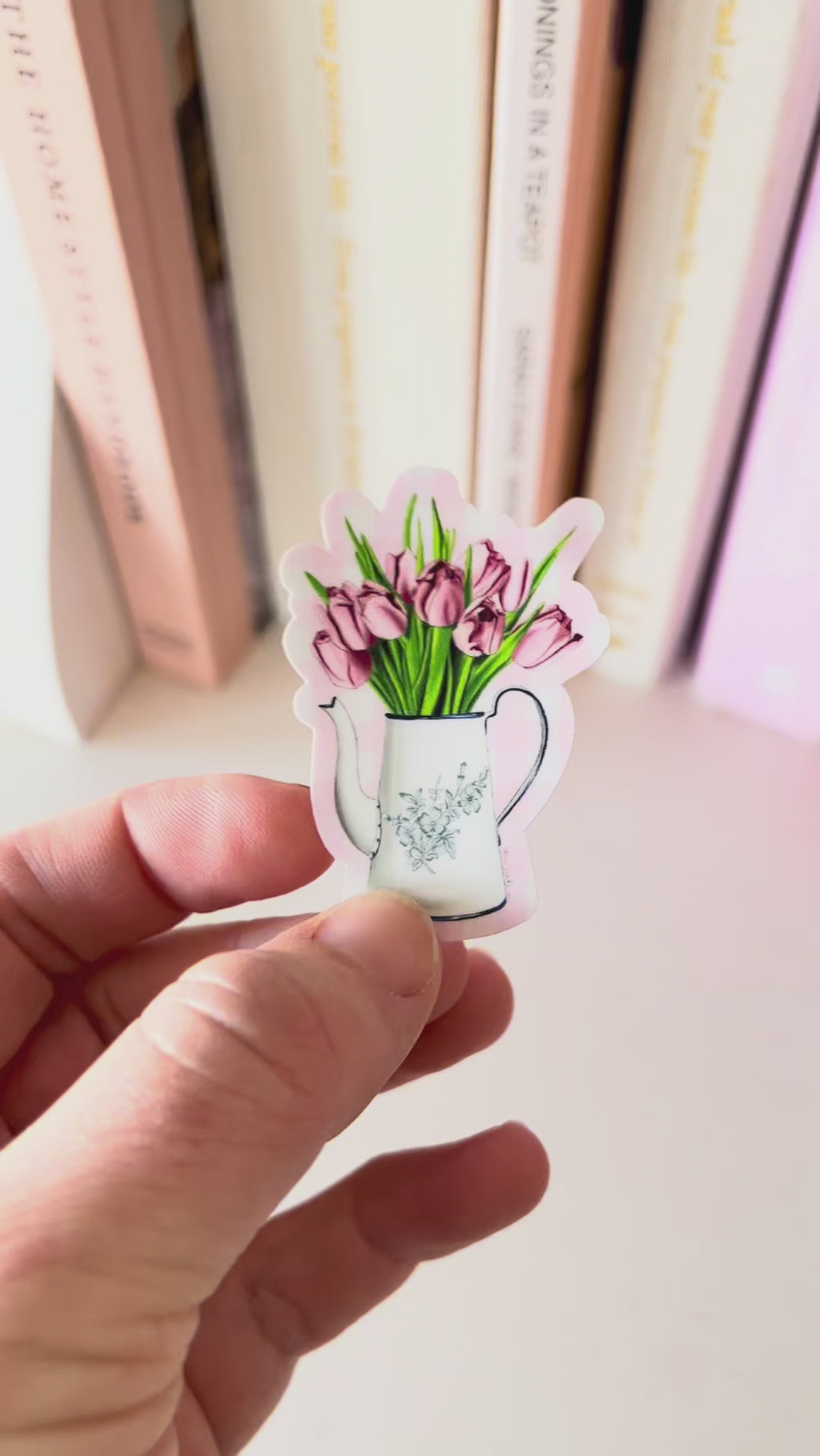 Cottage Tulip Die Cut Single Sticker