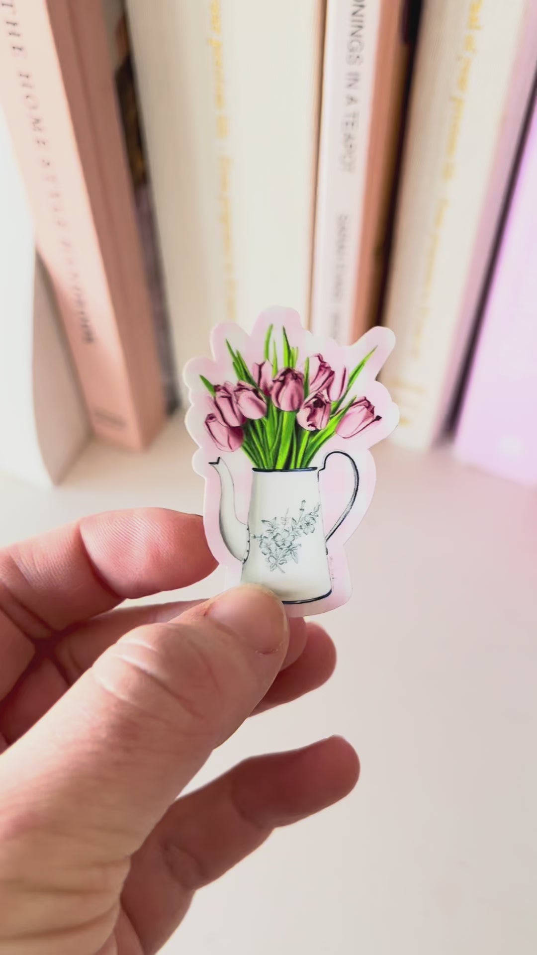 Cottage Tulip Die Cut Single Sticker