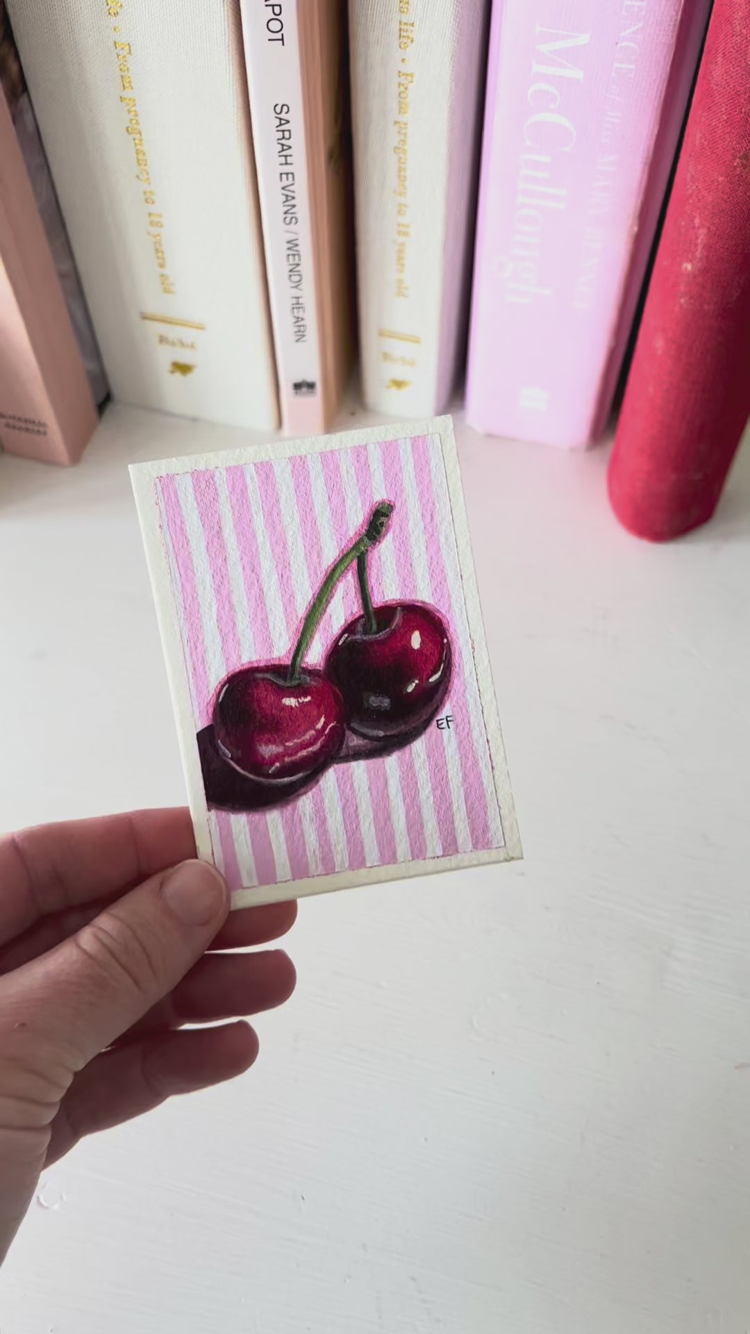 ACEO Original Mixed Media Art Card - Retro Mug