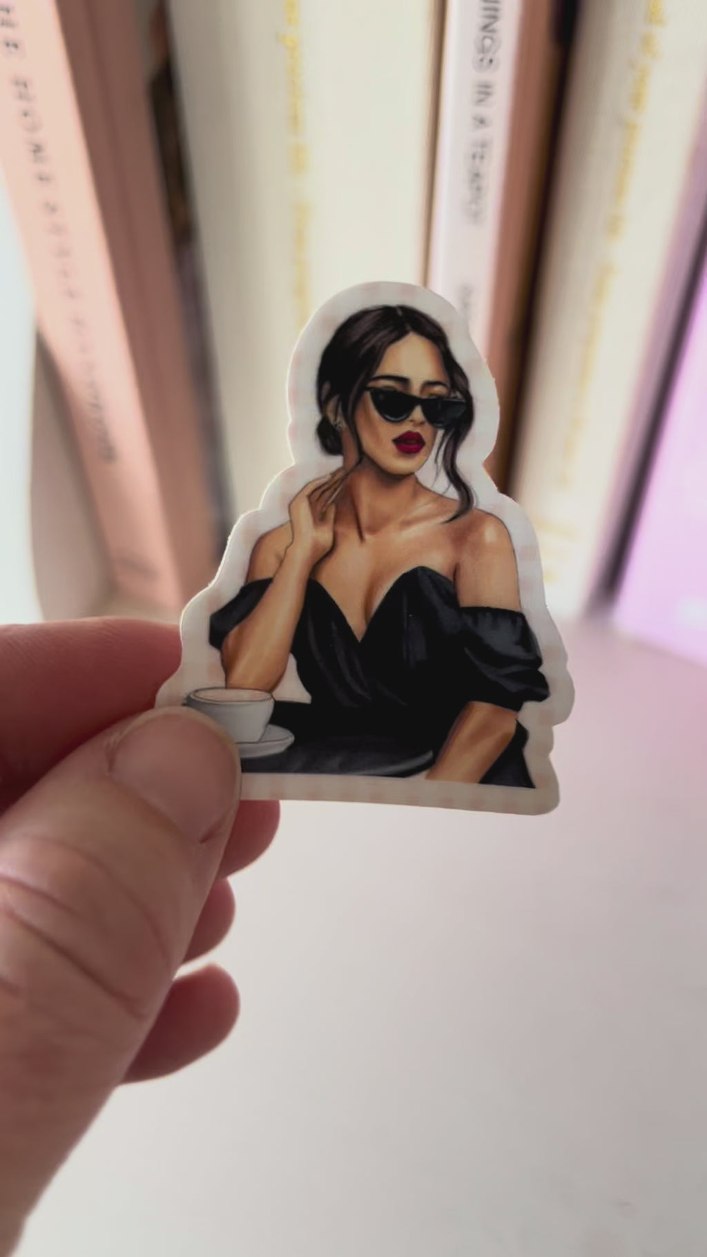 Coffee Date Die Cut Single Sticker
